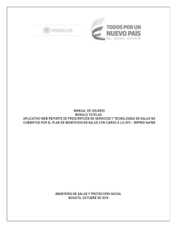 Manual Usuario M&oacute;dulo Tutelas - Ministerio de Salud y Protecci&oacute;n