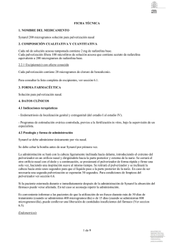 1 de 9 FICHA T&Eacute;CNICA 1. NOMBRE DEL MEDICAMENTO Synarel