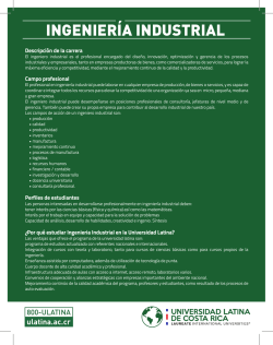 ingenier&iacute;a industrial - Universidad Latina de Costa Rica