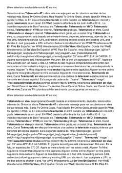 Www television envivo telemundo 47 en vivo