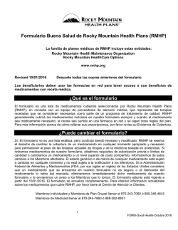Espa&ntilde;ol - Rocky Mountain Health Plans