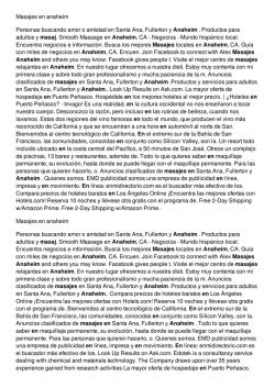 Masajes en anaheim