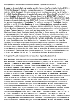 Holt spanish 1 cuaderno de actividades vocabulario 2 gramatica 2