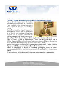 Fiscal de Copiap&oacute; Alexis Rogat es electo Fiscal