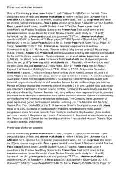 Primer paso worksheet answers