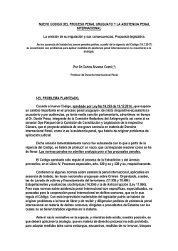 NUEVO CODIGO DEL PROCESO PENAL URUGUAYO Y LA