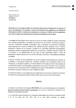 presidencia JUNTA DE DOREMADURA