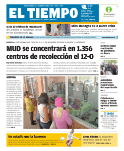 MUD se concentrar&aacute; en 1.356 centros de recolecci&oacute;n el