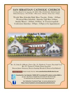 this week`s bulletin - San Sebastian Catholic Church
