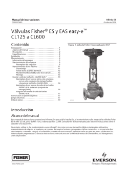 V&aacute;lvulas Fisher ES y EAS easy-e CL125 a CL600