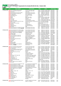 Programaci&oacute;n FOX+