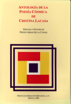 antolog&iacute;a de la poes&iacute;a c&oacute;smica de cristina lacasa