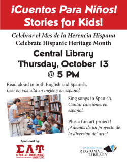 &iexcl;Cuentos Para Ni&ntilde;os! Stories for Kids!