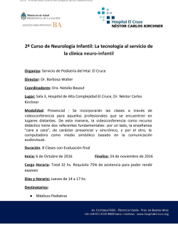 2&ordm; Curso de Neurolog&iacute;a Infantil: La tecnolog&iacute;a al servicio de la