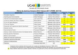 Oferta de electivas Octubre 2016