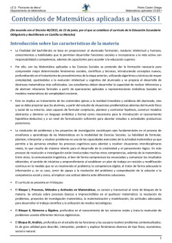 Contenidos y est&aacute;ndares