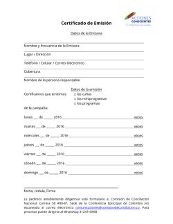 Radio - Comisi&oacute;n de Conciliaci&oacute;n Nacional
