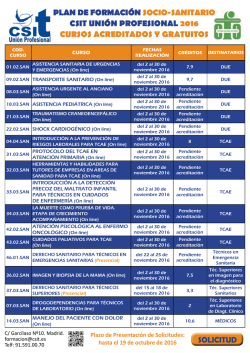 PLAN DE FORMACI&Oacute;N SOCIO-SANITARIO CSIT UNI&Oacute;N