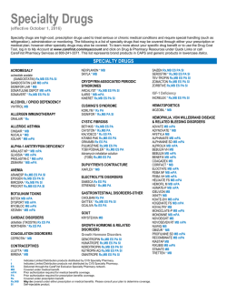 Specialty Drugs