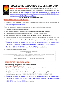 Sistema de Inscripci&oacute;n online - Colegio de Abogados del Estado Lara