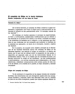 El complejo `de Edipo en la teor&iacute;a kleiniana