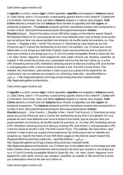 Cafe creme cigars nicotine co2