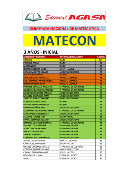 matecon - resultados editorial agasa peru