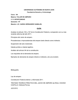 10&deg; i44 taller de amparo - Facultad de Derecho y Criminolog&iacute;a