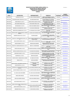 Padr&oacute;n de Contratistas