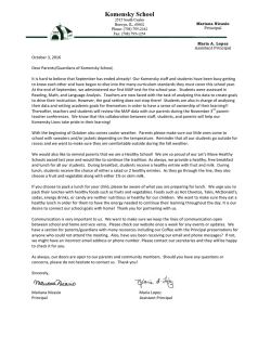 October 3, 2016 Dear Parents/Guardians of