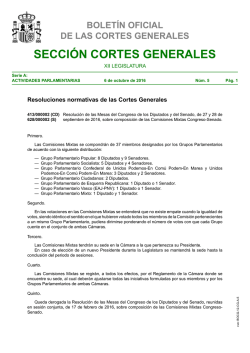 Bolet&iacute;n Oficial de las Cortes Generales, Secci&oacute;n Cortes Generales