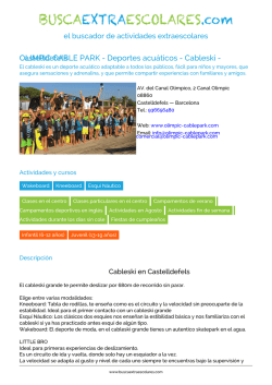 OLIMPIC CABLE PARK - Deportes acu&aacute;ticos