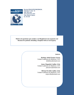 Motivos de pacientes que acuden a un Hospital sin una urgencia