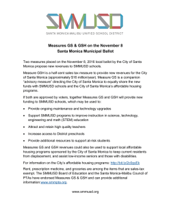 Measures GS & GSH on the November 8 Santa Monica Municipal