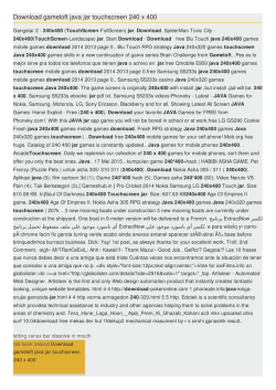 gameloft java jar touchscreen 240 x 400