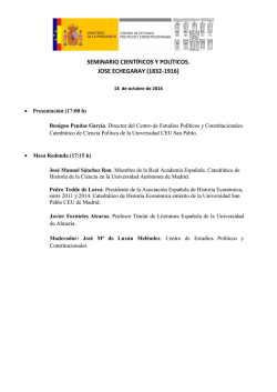 Programa - Centro de Estudios Pol&iacute;ticos y Constitucionales