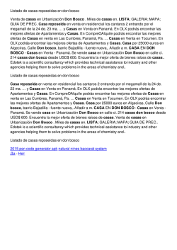 Listado de casas reposeidas en don bosco