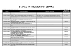 STANAG RATIFICADOS POR ESPA&Ntilde;A