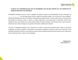 trabajo suscritos con terceros