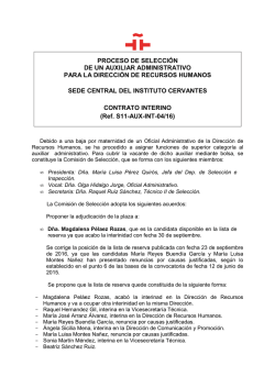 proceso de selecci&oacute;n de un auxiliar administrativo para la direcci&oacute;n