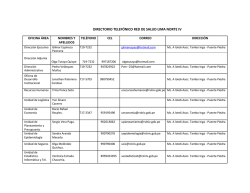 DIRECTORIO TELEF&Oacute;NICO RED DE SALUD LIMA NORTE IV