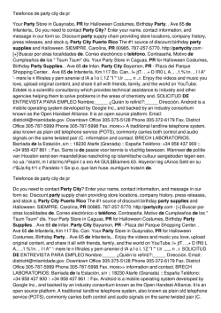 Telefonos de party city de pr