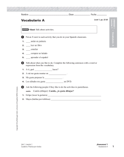 Vocabulario A