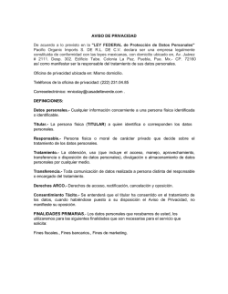 Aviso de privacidad
