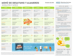 MEN&Uacute; DE DESAYUNO Y ALMUERZO