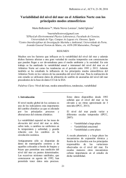 Variabilidad del nivel del mar en el Atl&aacute;ntico Norte con