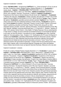 Capitulo 9 vocabulario 1 answers