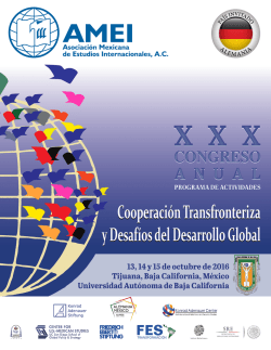 Programa de actividades para el XXX Congreso Anual
