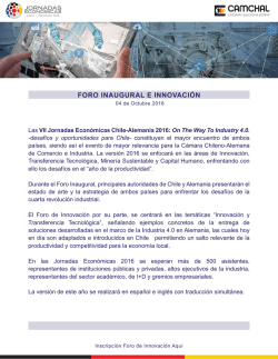 foro inaugural e innovaci&oacute;n