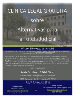 CL&iacute;NICA LEGAL GRATUITA sobre Alternativas para la